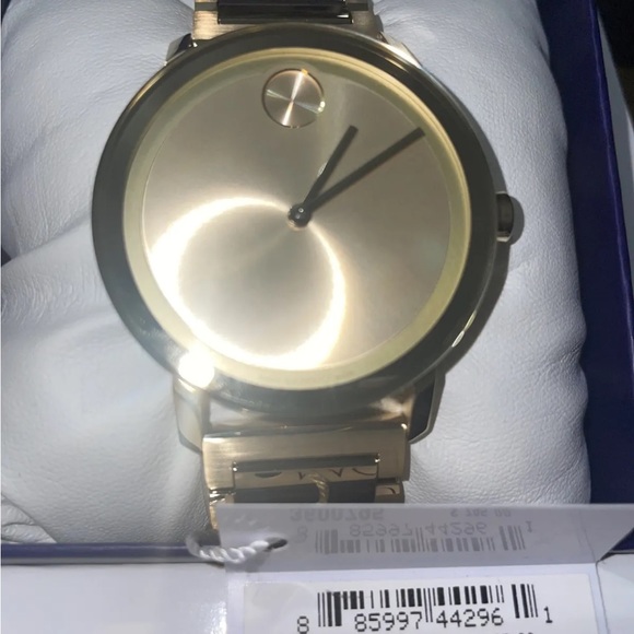 Movado Bold Evolution Quartz Gold Tone Stainless Steel Band Men's Watch 3600795 - Picture 3 of 3